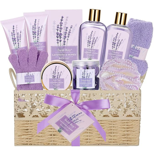 Christmas Gift Basket Set for Women - 13-Piece Bath & Body Gift Set, Spa Gift Basket, Bath Collection | Birthday Gift, Mothers Day Gifts for Mom, Perfect Present for Her & Mom All Occasions