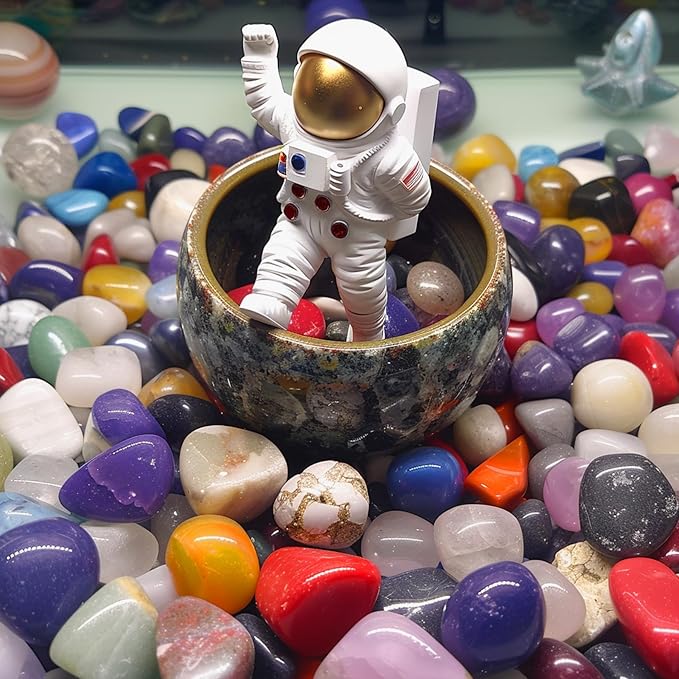 Polished Ocean Jasper Crystal Stones - 2 Pcs of 1.2" Worry Stone for Anxiety, Pocket Palm Stone Super Large Handpicked Natural Tumbled Gemstones for Meditation, Reiki, Chakra Healing, Home Decor