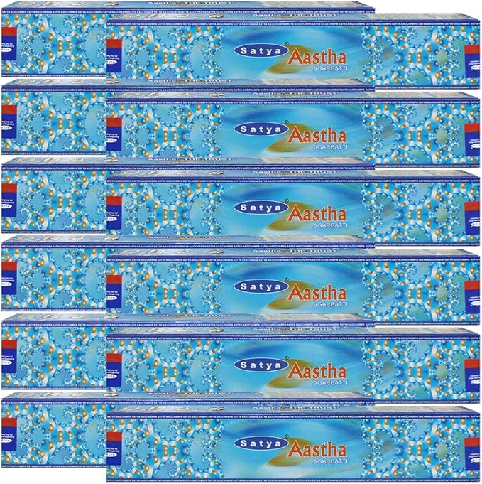 Aastha Incense Sticks and Incense Stick Holder Bundle Insence Insense Satya