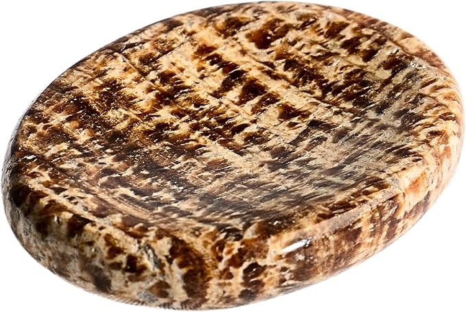 Aragonite Worry Stones – Crystal Thumb Worry Stone for Anguish, Stress – Relaxing & Soothing Balance Stones for Meditation, Relief – Healing Stones & Crystals for Men & Women