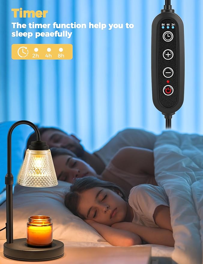 Candle Warmer Lamp with Timer Dimmer, Birthday Gifts for Mom Women Friend Sister, House Warming Gifts, Wax Melt Warmer, Office Apartment Dorm Room Home Decor