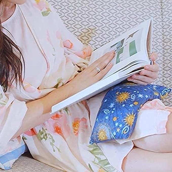 Nature's Approach - Basic Herb Pack Rice Heating Pad Microwavable Reusable Heat Pack with Herbal Aromatherapy, Freezer and Microwave Safe for Hot and Cold Therapy, 2 Pack Angel and Celestial Indigo