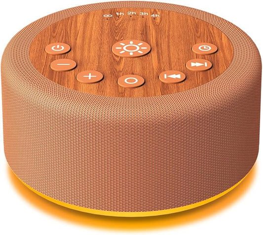 Sleep Sound Machine White Noise Machine with 30 Non Looping Sounds 12 Night light Colors with 5 Timers 36 Adjustable Volume Memory Function Brown Noise Machine for Baby kid Adult & Home Nursery Travel
