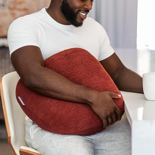 Quiet Mind Weighted Pillow for Adults 9 Lbs - Get Better Sleep - Sustainably Made and Chemical Free - Machine Washable (Medium, Chili Oil)