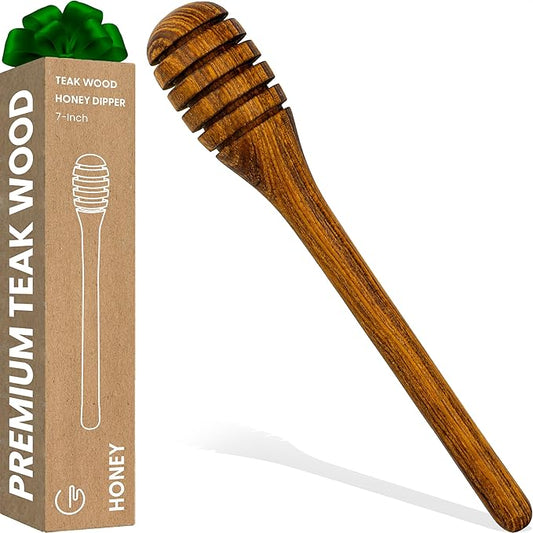 Teak Wood Honey Dipper | Wooden Spoon for Honey