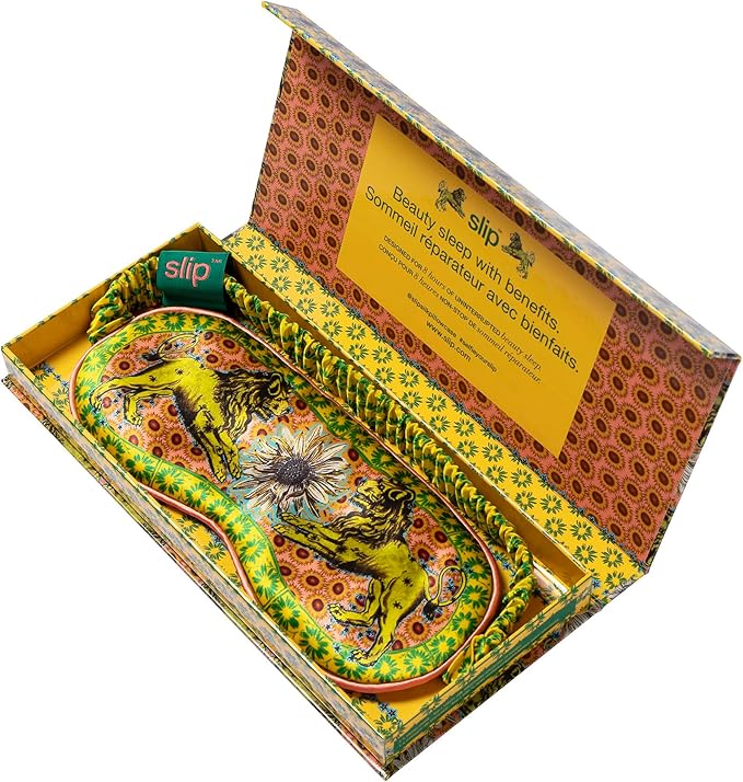 slip Pure Silk Sleep Mask - 100% Pure 22 Momme Mulberry Silk Eye Mask - Comfortable Sleeping Mask with Elastic Band + Filler and Internal Liner, Zodiac Collection: Leo