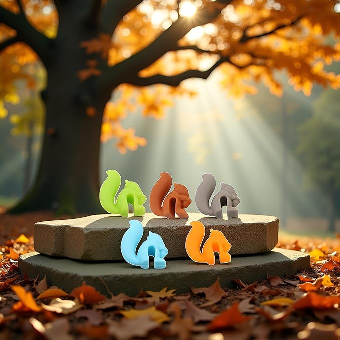 5 Pcs Colorful Cute Squirrel Shape Silicone Tea Bag Holder Cup, Squirrel Drink Markers, Tea Bag Holder for Cup Hanging Tool Mug Candy Colors Gift Set, Tea Bag Coasters