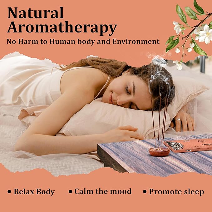 Raajsee Amber Incense Sticks 100 Gm Pack-100% Pure Organic - Natural Hand Rolled Free from Chemicals-Insence for Church,Relaxation, Meditation & Sensual Therapy