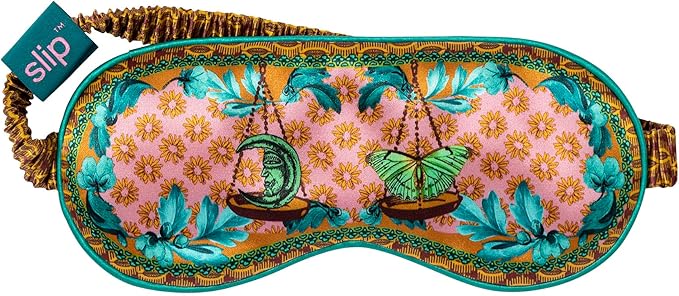 slip Pure Silk Sleep Mask - 100% Pure 22 Momme Mulberry Silk Eye Mask - Comfortable Sleeping Mask with Elastic Band, Zodiac Collection: Libra