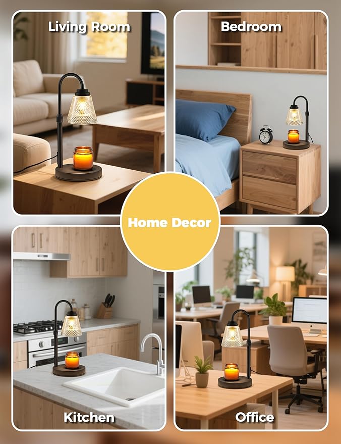 Candle Warmer Lamp with Timer Dimmer, Birthday Gifts for Mom Women Friend Sister, House Warming Gifts, Wax Melt Warmer, Office Apartment Dorm Room Home Decor