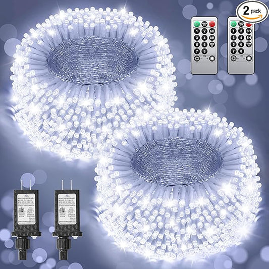 Fairy Lights for Bedroom Total 250 FT 760 LED, Extra Long Outdoor String Lights Waterproof, Timer & Memory, 8 Modes Dimmable Plug in Fairy for Classroom Outside Tree Wedding Patry Cool White