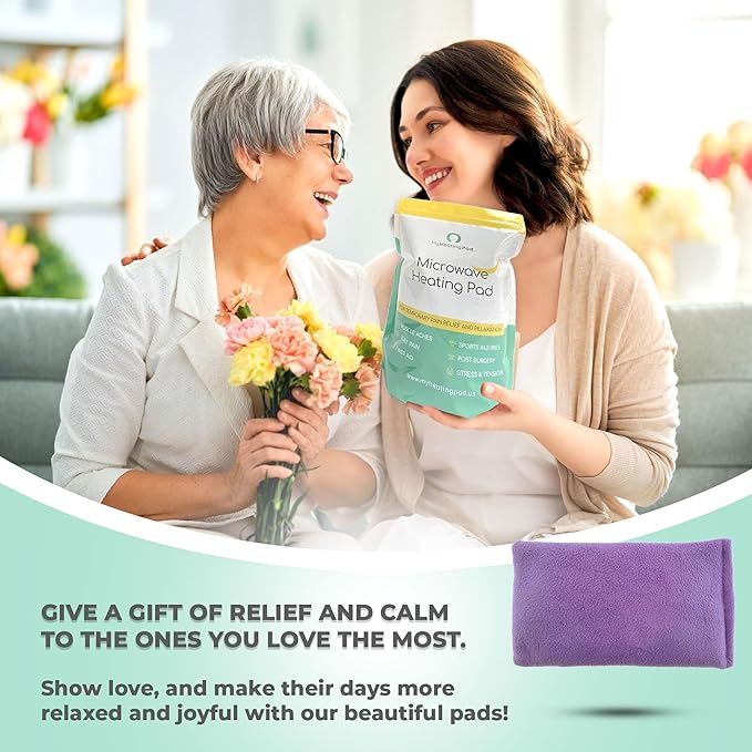 My Heating Pad Microwave Heating Pad - Moist Microwavable Heating Pads for Joints and Muscles Relief - Microwave Hot Pack Heat Pad for Cramps - Chilled or Heated Pad Therapy - Purple Unscented