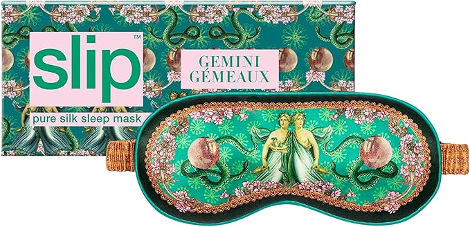 slip Pure Silk Sleep Mask - 100% Pure 22 Momme Mulberry Silk Eye Mask - Comfortable Sleeping Mask with Elastic Band, Zodiac Collection: Gemini