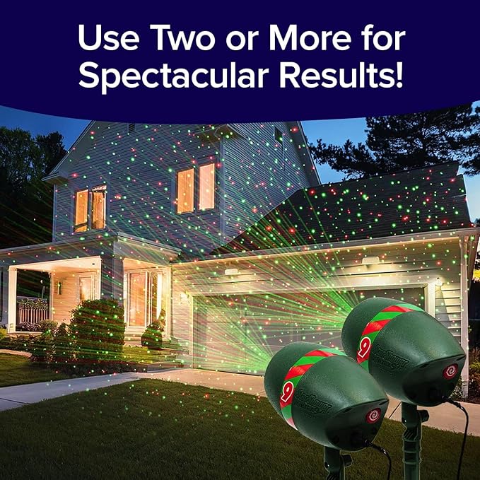 Star Shower Ultra 9 Outdoor Laser Light Show with Remote, AS SEEN ON TV, New 9 Unique Patterns, Showers Home w/Thousands of Lights, 3 Color Combinations, Motion or Still, Up to 3200 Sq Ft