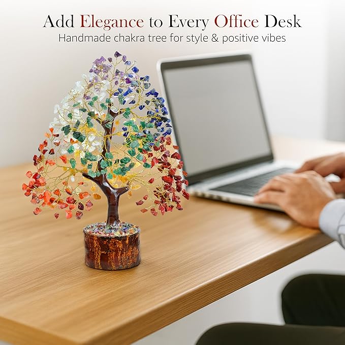 The Original 7 Chakra Crystal Tree Birthday Gifts for Women, Healing Crystal Tree of Life Sister birthday gifts Room & Home Decor Gift for Mom Her Positive Energy New House Warming Gift Women unique