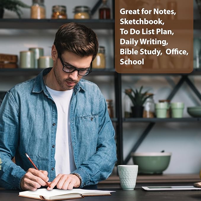 CAGIE Lined Journal for Men Women, Tree Growth Ring Leather Bound Journal Notebook, 256 Pages 100 GSM Journals for Writing, A5 Hardcover Journaling Notebooks,2 Pack (Brown & Brown)