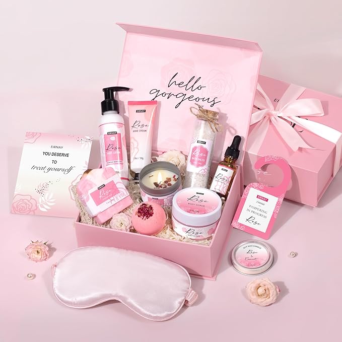 Gifts for Women Birthday Gift Baskets Home Spa Relaxing Self Care Gift for Woman Mom Her Sister Wife Auntie Care Package Thank You Gift Bridal Shower for Women Friendship Ideas