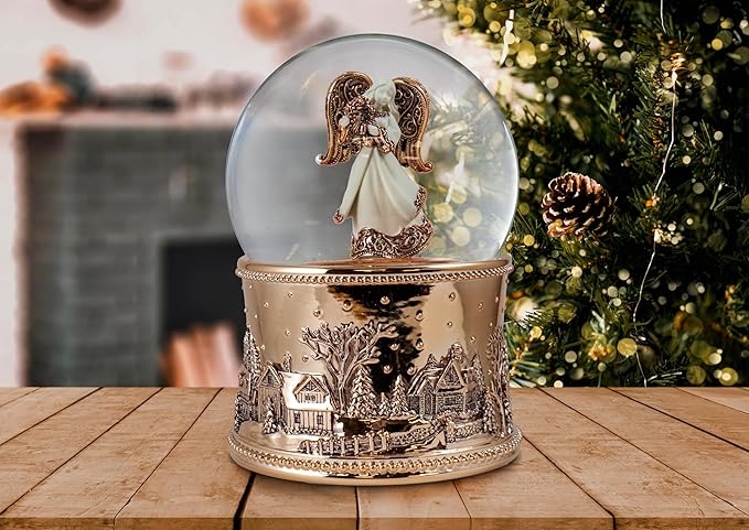 Angel Revolving Musical Snow Globe with Blower by The San Francisco Music Box Company