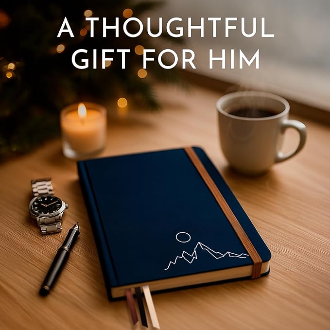 RYVE Gratitude Journal for Men – 6-Month Guided Mindfulness Journal with Prompts, Daily Writing & Reflection, Mindfulness Gifts for Men