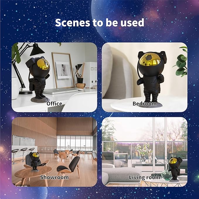 Star Projector Galaxy Night Light,Astronaut Starry Nebula Ceiling LED Lamp with Timer and Remote, Gift for Kids Adults for Bedroom, Christmas, Birthdays