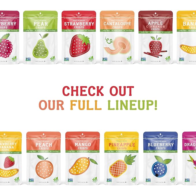 Nature’s Turn Freeze-Dried Fruit Crisps – Healthy, Gluten-Free, Crispy & Delicious, Plant-Based Snack, Ideal for Cereal, Smoothies, School Lunches, & On-the-Go, Sour Variety, Pack of 8 (0.53 oz Each)