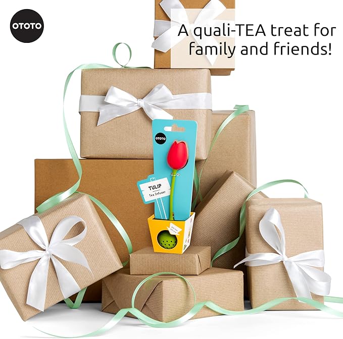 Cute Tea Infuser by OTOTO - Loose Leaf Tea Steeper, Tea Accessories, Tea Diffusers, Tea Infuser for Loose Leaf Tea, Tea Strainers, Cute Gifts, Tea Gift Set, Kitchen Gifts, Cooking Gadgets