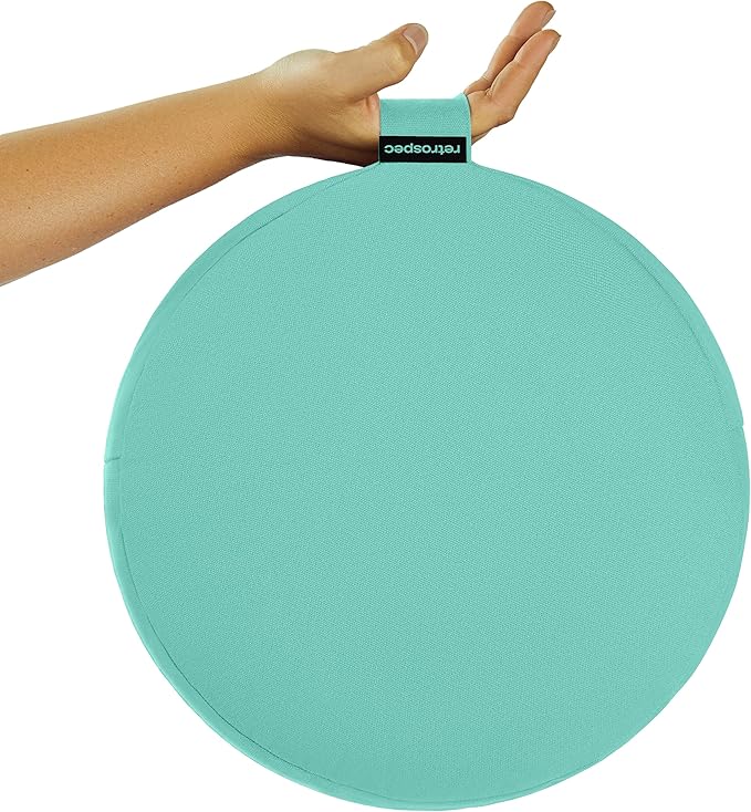 Retrospec Sedona Zafu Meditation Cushion Filled w/Buckwheat Hulls - Yoga Pillow for Meditation Practices - Machine Washable 100% Cotton Cover & Durable Carry Handle, Round