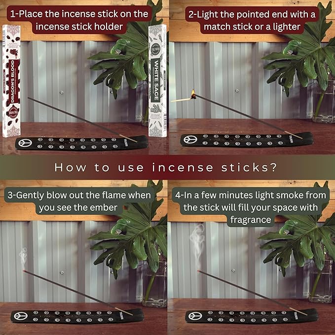 Trumiri Incense Sticks - Combo Pack of 40 Insence-Sticks - 20 Dragons Blood + 20 White Sage - Insenses - Insents - Incents - Inscense - Incence - Incienso - All Natural Incense Sticks