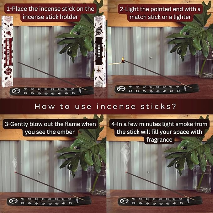 Trumiri Incense Sticks - Combo Pack of 40 Insence-Sticks - 20 Dragons Blood + 20 Oud - Insenses - Insents - Incents - Inscense - Incence - Incienso - All Natural Incense Sticks
