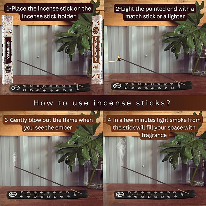 Trumiri Incense Sticks - Combo Pack of 40 Insence-Sticks - 20 Vanilla + 20 Sandalwood - Insenses - Insents - Incents - Inscense - Incence - Incienso - All Natural Incense Sticks