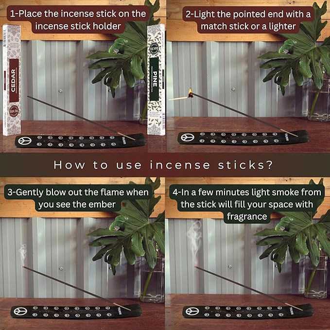 Trumiri Incense Sticks - Combo Pack of 40 Insence-Sticks - 20 Cedar + 20 Pine - Insenses - Insents - Incents - Inscense - Incence - Incienso - All Natural Incense Sticks