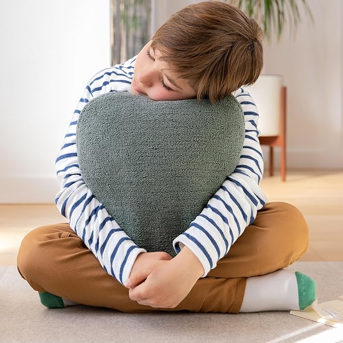 Quiet Mind Weighted Pillow for Adults 6 Lbs - Get Better Sleep - Sustainably Made and Chemical Free - Machine Washable (Small, Agave Green)