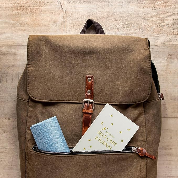 Gratitude Journal, Daily Reflection Journal for More Happiness, Mindfulness & Affirmation, Self Care Journals for Women & Men, 6 Inspirational Stickers and Ballpoint Pen, Beige