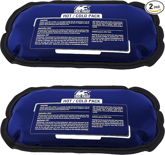 Ice Pack – Reusable Hot and Cold Therapy Gel Wrap Support Injury Recovery, Alleviate Joint and Muscle Pain – Rotator Cuff, Knees, Back & More (Gel Packs (2) Without Wrap)