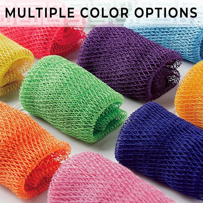 Afro Scrubber African Net Sponge - 2 Pieces Authentic African Wash Cloths - Exfoliating Body Sponges for Showering Forest & BabyPink - Back Scrub Exfoliator Shower Loofah for Body Bath Accessories